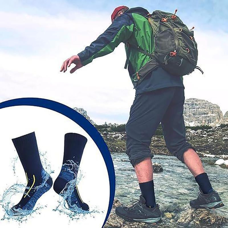 Waterproof Socks Hiking Walking Outdoor Activities for Men and Women Unisex Ankle Length Running Socks Anti-Wear Outdoor Sports Socks with Dexdri Inners & 3-Layer Stretch Technology