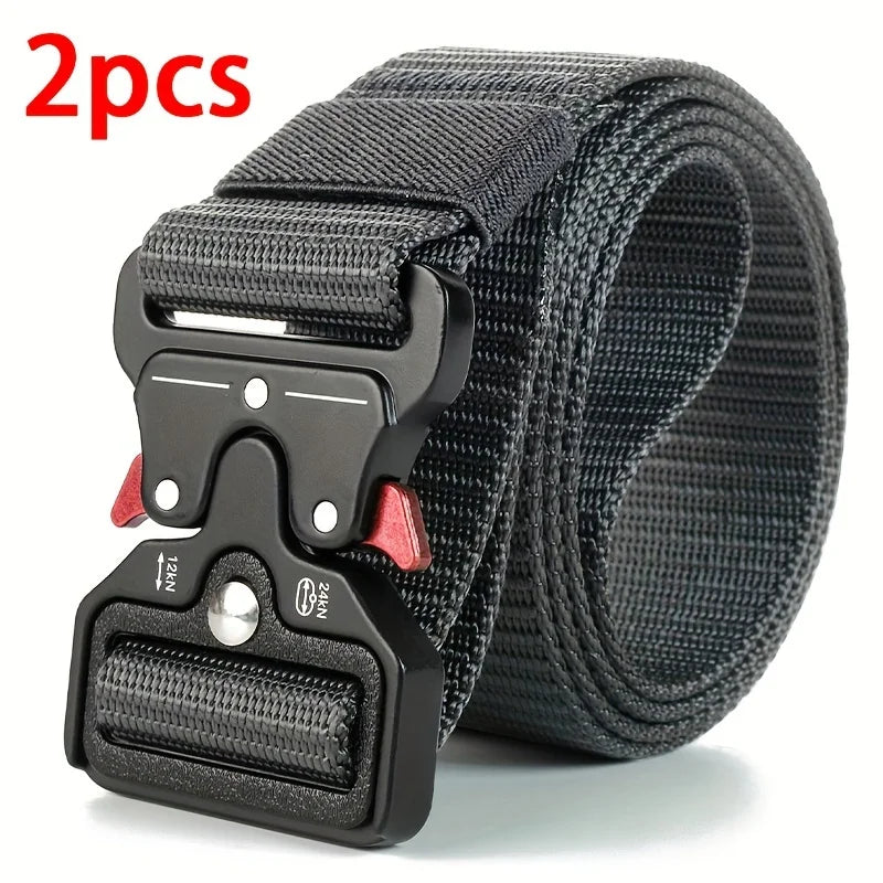 1Pc/2Pcs Versatile Men'S Tactical Belts-Durable, Adjustable Design-For Outdoor Sports Enthusiasts,Pair with Jeans,For Men Women