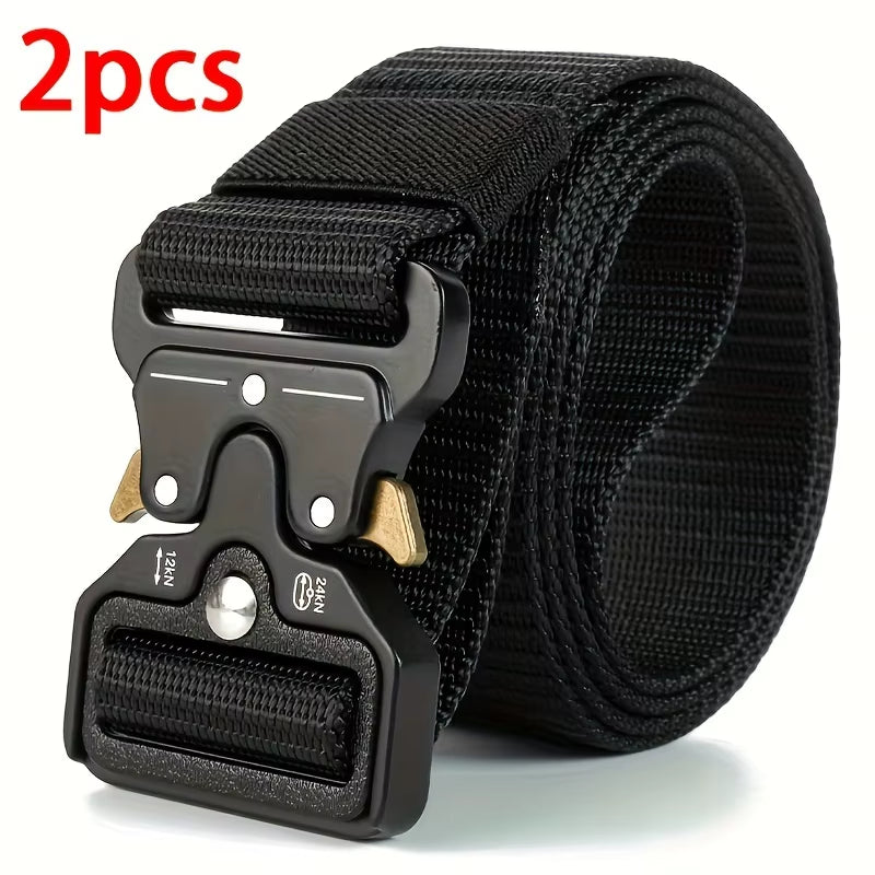 1Pc/2Pcs Versatile Men'S Tactical Belts-Durable, Adjustable Design-For Outdoor Sports Enthusiasts,Pair with Jeans,For Men Women