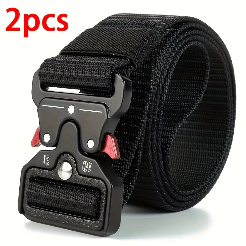 1Pc/2Pcs Versatile Men'S Tactical Belts-Durable, Adjustable Design-For Outdoor Sports Enthusiasts,Pair with Jeans,For Men Women