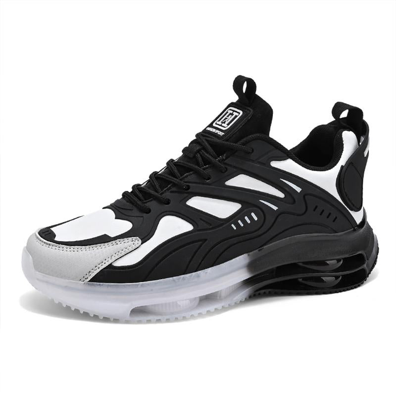 Men'S plus Size Four Universal Season Breathable Running Shoes - Pu/Nylon Upper Layer & Tpu/Rubber Sole Stabilized Cushioned Low-Top Sneakers, Lined with Fabric, Modern Shoes, Durable Construction, Suitable for Hiking, Gym, Casual Wear