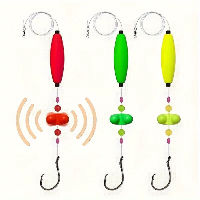 3Pcs Catfish Rigs Catfish Float Rigs Catfishing Tackle Santee Rig 6/0 8/0 Circle Hooks for Peg Floats Catfish