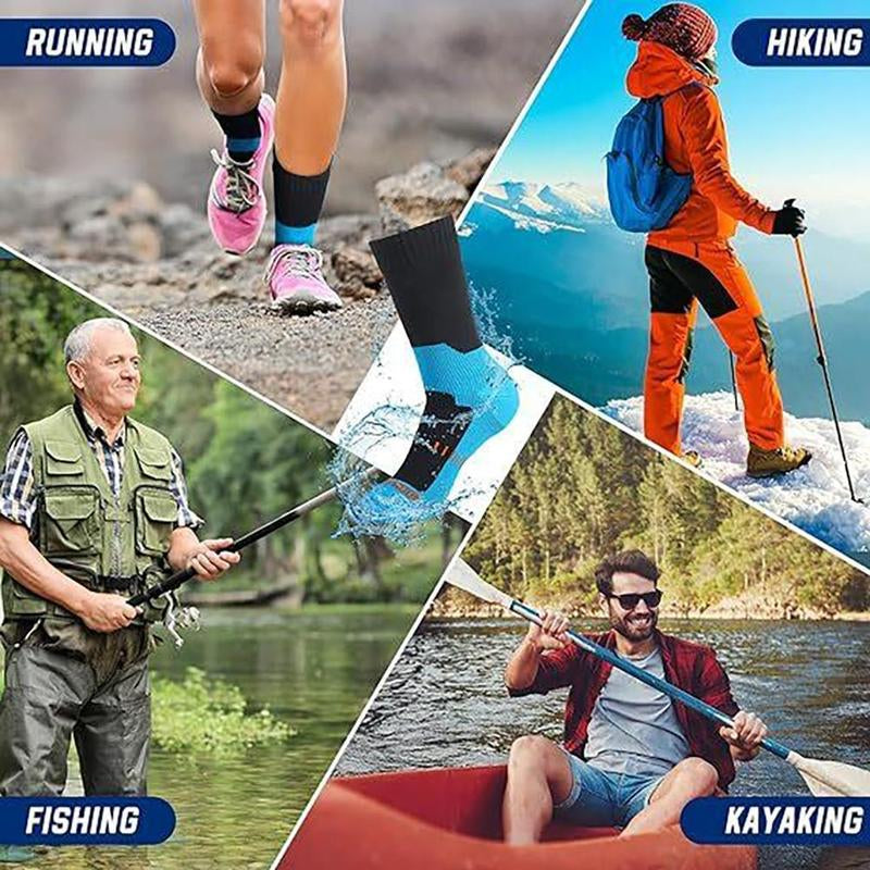 Waterproof Socks Hiking Walking Outdoor Activities for Men and Women Unisex Ankle Length Running Socks Anti-Wear Outdoor Sports Socks with Dexdri Inners & 3-Layer Stretch Technology
