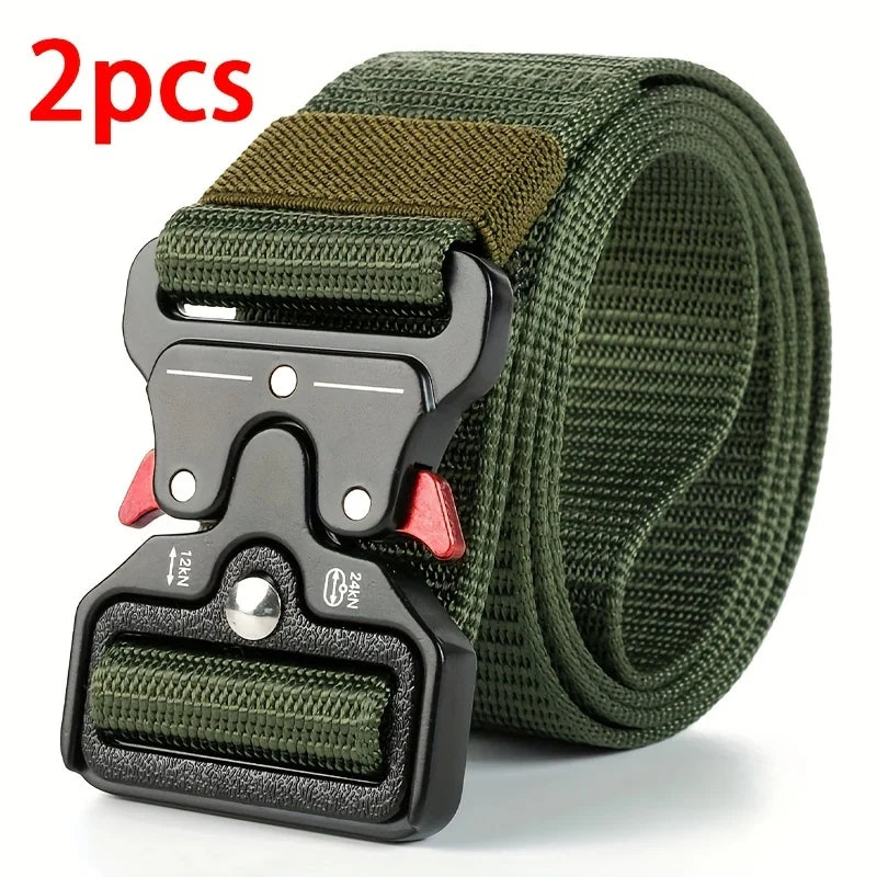 1Pc/2Pcs Versatile Men'S Tactical Belts-Durable, Adjustable Design-For Outdoor Sports Enthusiasts,Pair with Jeans,For Men Women