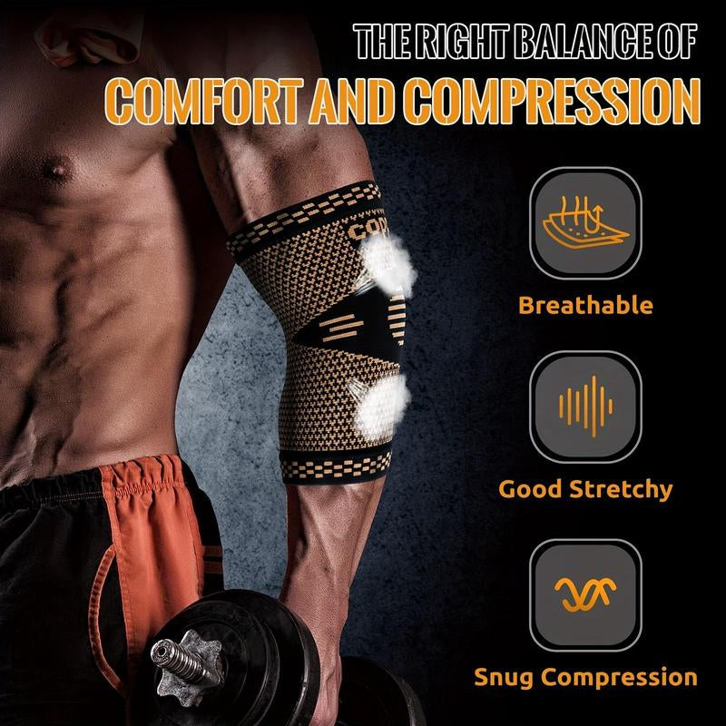 Elbow Sleeve, 2 Counts Breathable Elbow Brace, Sports Protective Gear for Men & Women, Elbow Gear for Workout, Golfers, Tennis
