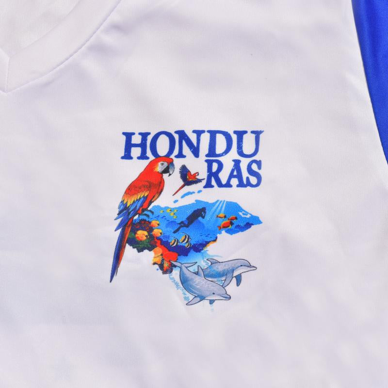 Honduras Unisex V-Neck Soccer Jersey for Men & Women with Ribbed Neck & Cuff Camiseta De Futbol Shirt Latina Blue Gradient Design
