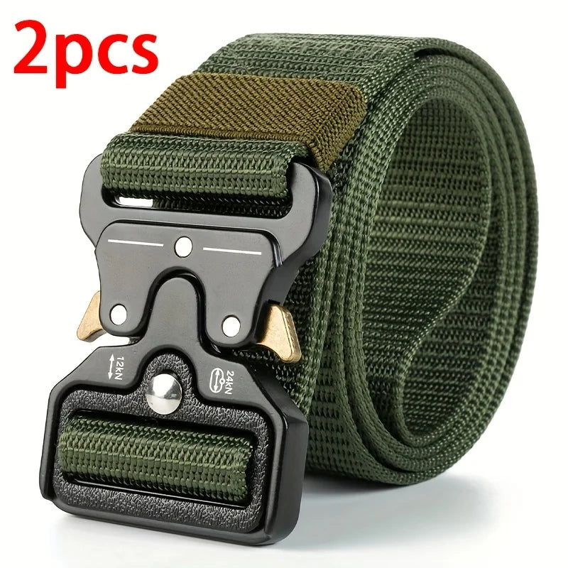 1Pc/2Pcs Versatile Men'S Tactical Belts-Durable, Adjustable Design-For Outdoor Sports Enthusiasts,Pair with Jeans,For Men Women