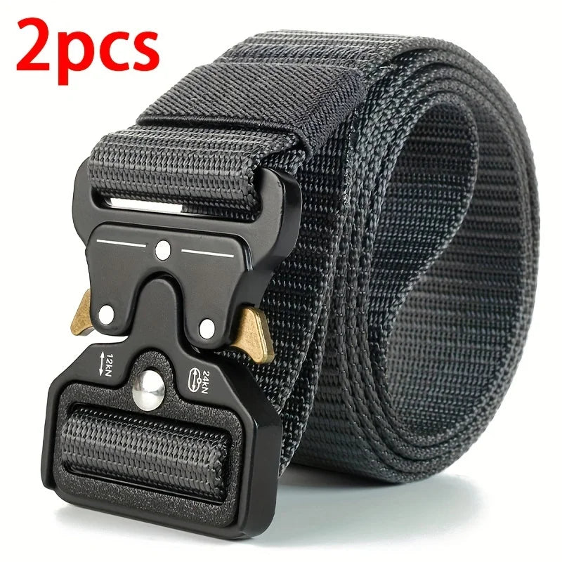 1Pc/2Pcs Versatile Men'S Tactical Belts-Durable, Adjustable Design-For Outdoor Sports Enthusiasts,Pair with Jeans,For Men Women