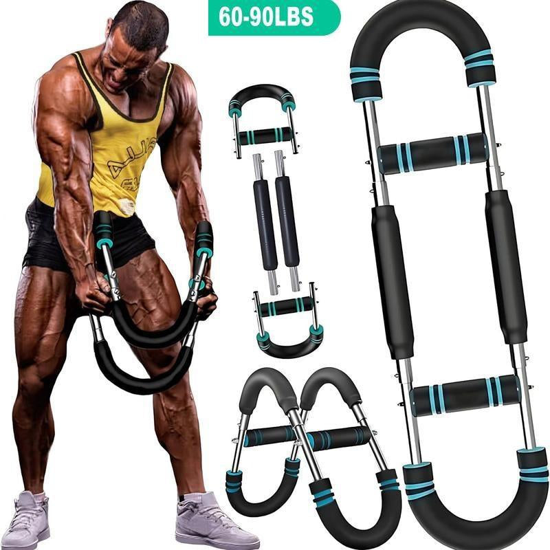U-Shaped Arm Trainer Chest Workout Strengthen Chest and Arm Muscles Men'S Fitness Trainer Detachable Portable Spring Resistance Home Fitness Equipment Outdoor Fun
