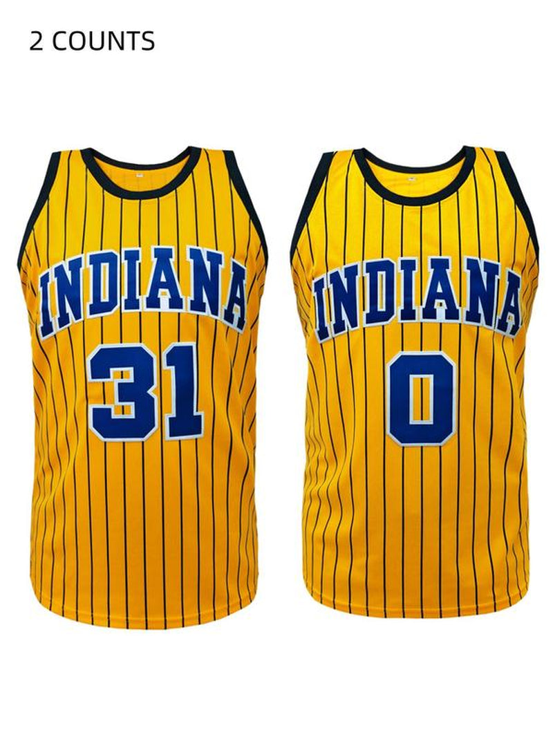Men'S Basketball Jersey, Loose Letter Embroidery Sleeveless Basketball Vest, Breathable Fabric Basketball Shirt for Training, Casual & Outdoor Sports, Sportswear Top, Breathable Athletic Top, Athletic Training Apparel, Gym Workout Tops