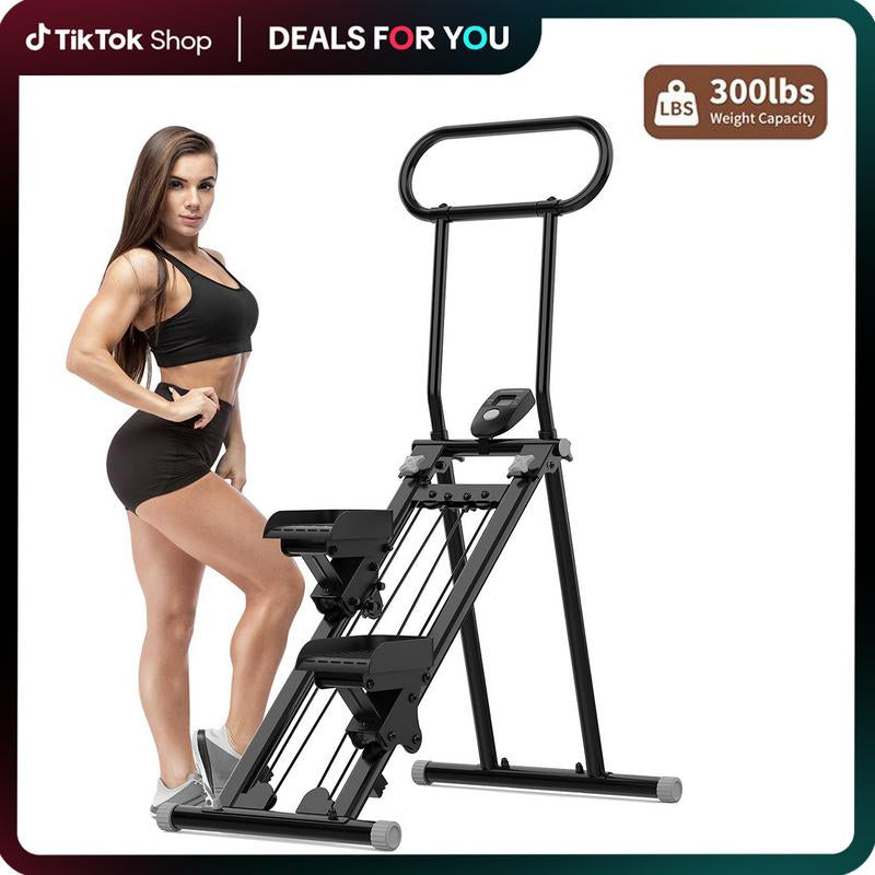 Hxd-Ergo Stalr Stepper Machine Torfull-Body Workout with Lcd Display, 300LBS Capacity，Adjustable Handlebars and Pedals,Perfect for Home and Ofnceworkouts,Home Fitness Equlpmentfor Women&Men Dealsforyoudays