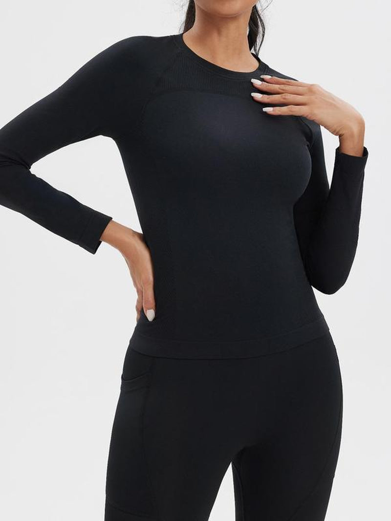 Women'S Long Sleeve Baselayer Top, Breathable Comfortable Ski Baselayer Top, Ladies Sportswear for Indoor Outdoor Wear, Fitness Clothes Tops