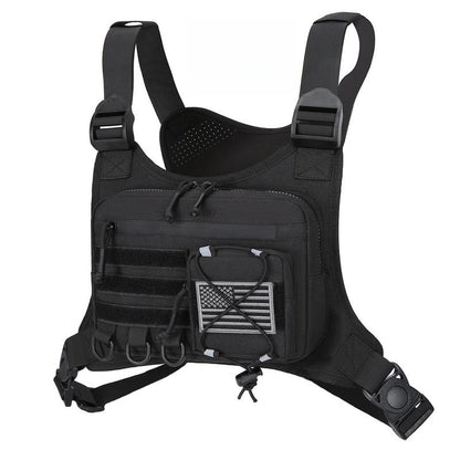 Outdoor Tactical Chest Bag for Men - Quick Access & Anti-Theft EDC Travel Pack for Running, Hiking, Jogging - Adjustable Straps for All Sizes - Plain Design - Active