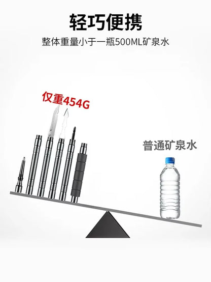 Folding Multifunctional Hiking Poles Outdoor Hiking Camping Ultralight Tactical Set Telescopic Hiking Poles