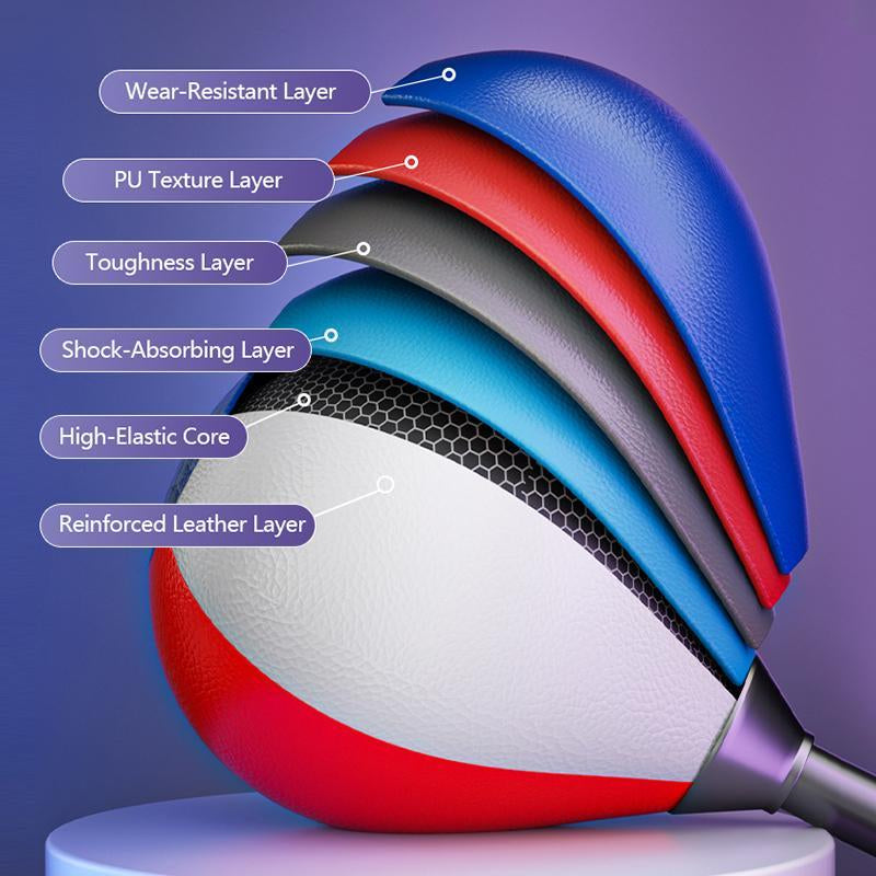 Height Adjustable Reflex Punch Bag for Kids & Adults, Home Freestanding Trainer for Fitness and Stress Relief，Standing Reflex Speed Ball for Kids & Adults