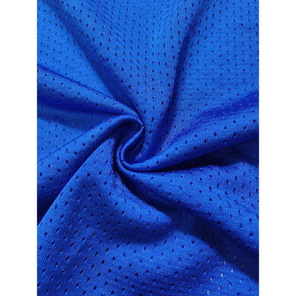 【Fallfreshness】Men'S Blue Football Jersey #17 Retro Blue Mesh Embroidery Sport Jersey:Allen V-Neck Short Sleeves Breathable Sports T-Shirt for Training Competition