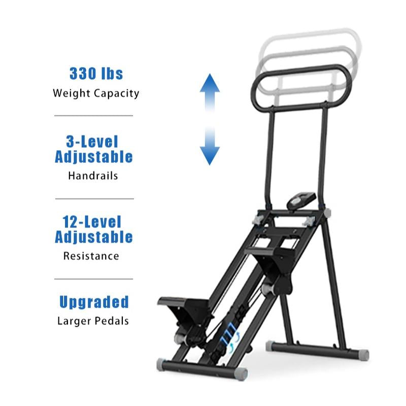 Hxd-Ergo Stalr Stepper Machine Torfull-Body Workout with Lcd Display, 300LBS Capacity，Adjustable Handlebars and Pedals,Perfect for Home and Ofnceworkouts,Home Fitness Equlpmentfor Women&Men Dealsforyoudays
