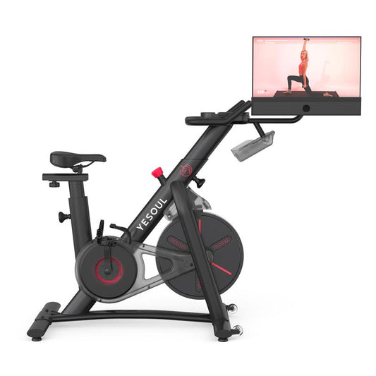 Yesoul G1M plus Bike,Smart Exercise Bike with 21.5" HD Screen,Low Noise Indoor Cycling Bike for Home Gym,With Comfortable Seat Cushion,Fitness Equipment Trainer Inclined Folding Treadmill Exercise Equipment