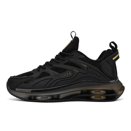 Men'S plus Size Four Universal Season Breathable Running Shoes - Pu/Nylon Upper Layer & Tpu/Rubber Sole Stabilized Cushioned Low-Top Sneakers, Lined with Fabric, Modern Shoes, Durable Construction, Suitable for Hiking, Gym, Casual Wear