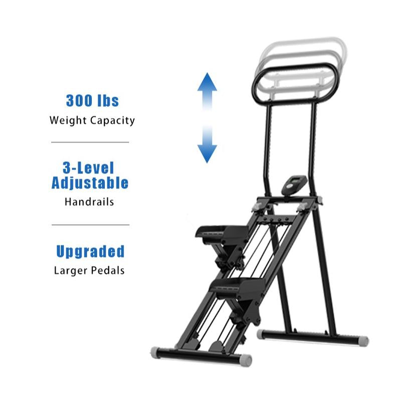 Hxd-Ergo Stalr Stepper Machine Torfull-Body Workout with Lcd Display, 300LBS Capacity，Adjustable Handlebars and Pedals,Perfect for Home and Ofnceworkouts,Home Fitness Equlpmentfor Women&Men Dealsforyoudays
