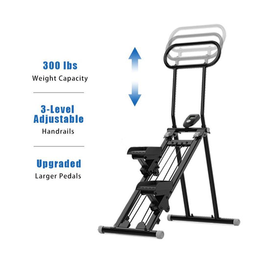 Hxd-Ergo Stalr Stepper Machine Torfull-Body Workout with Lcd Display, 300LBS Capacity，Adjustable Handlebars and Pedals,Perfect for Home and Ofnceworkouts,Home Fitness Equlpmentfor Women&Men Dealsforyoudays