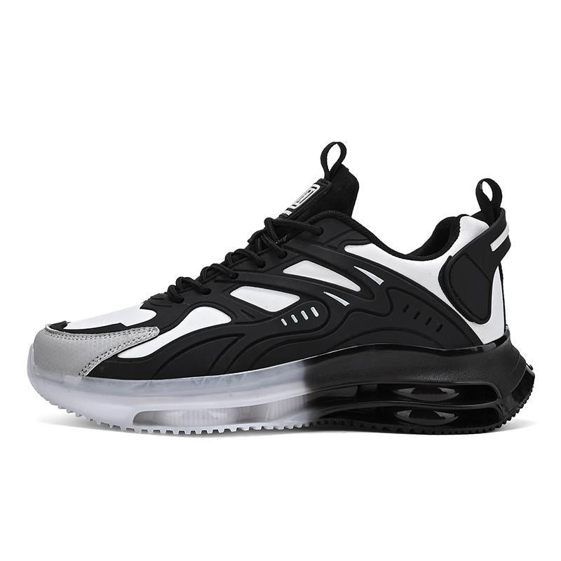 Men'S plus Size Four Universal Season Breathable Running Shoes - Pu/Nylon Upper Layer & Tpu/Rubber Sole Stabilized Cushioned Low-Top Sneakers, Lined with Fabric, Modern Shoes, Durable Construction, Suitable for Hiking, Gym, Casual Wear
