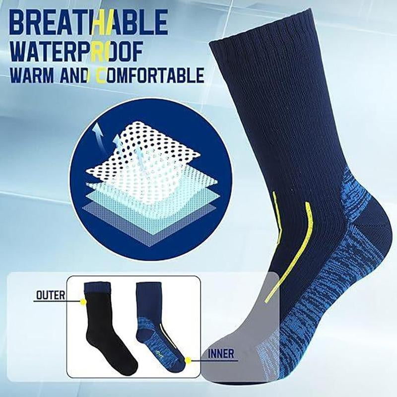 Waterproof Socks Hiking Walking Outdoor Activities for Men and Women Unisex Ankle Length Running Socks Anti-Wear Outdoor Sports Socks with Dexdri Inners & 3-Layer Stretch Technology