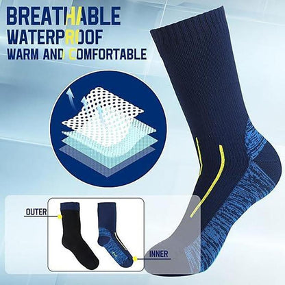 Waterproof Socks Hiking Walking Outdoor Activities for Men and Women Unisex Ankle Length Running Socks Anti-Wear Outdoor Sports Socks with Dexdri Inners & 3-Layer Stretch Technology