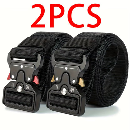 1Pc/2Pcs Versatile Men'S Tactical Belts-Durable, Adjustable Design-For Outdoor Sports Enthusiasts，Pair with Jeans，For Men Women
