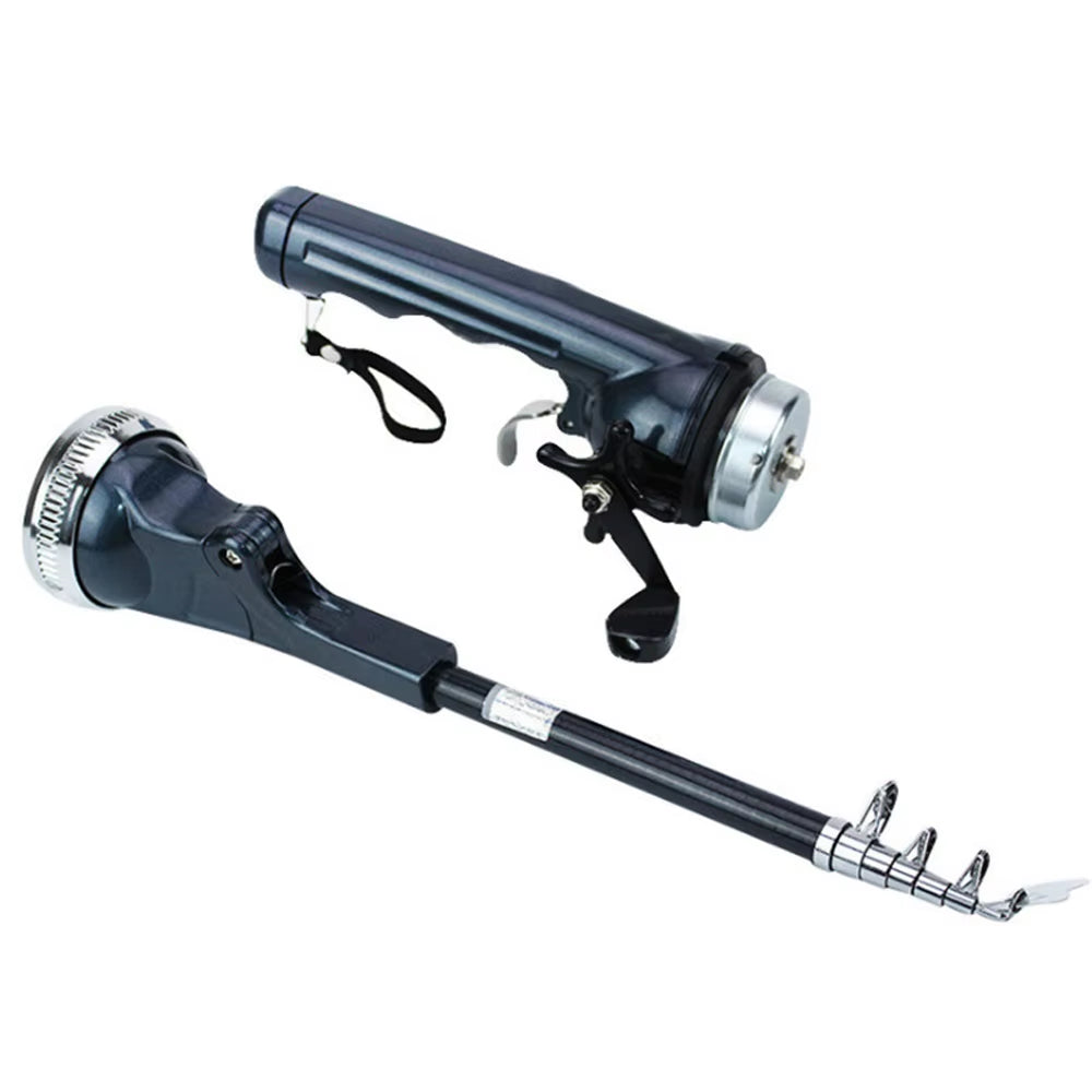 1.34M Telescopic Fishing Rod Spinning Reel Combo Carbon Fiber Casting Rod Fishing Gear Pocket Fishing Rod