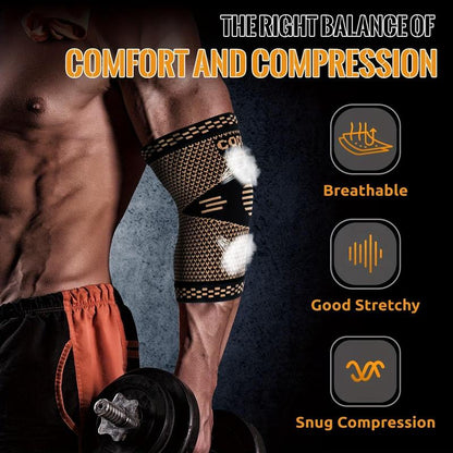 Elbow Sleeve, 2 Counts Breathable Elbow Brace, Sports Protective Gear for Men & Women, Elbow Gear for Workout, Golfers, Tennis