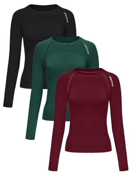Women'S Long Sleeve Baselayer Top, Breathable Comfortable Ski Baselayer Top, Ladies Sportswear for Indoor Outdoor Wear, Fitness Clothes Tops