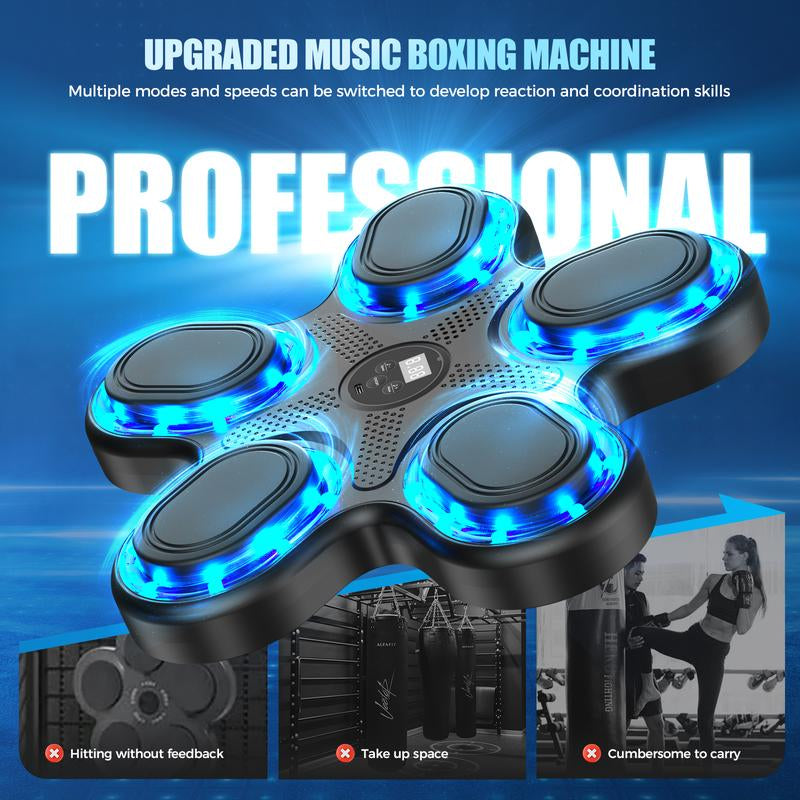 Upgraded Music Boxing Machine - Smart Bluetooth Wall-Mounted Fun Fitness Toy with Punch Counter, Adjustable Speed, Premium Gloves Included - Home/Office Workout & Stress Relief Playmate