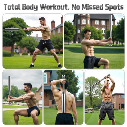 Adjustable Macebell Clubbell for Strength Training, 6/8-In-1 Premium Steel for Full Body, Muscles, Shoulder, Grips & Forearms Workouts