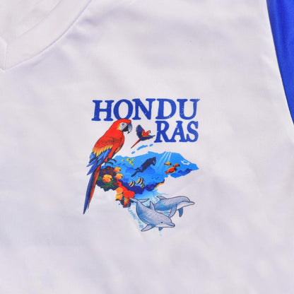 Honduras Unisex V-Neck Soccer Jersey for Men & Women with Ribbed Neck & Cuff Camiseta De Futbol Shirt Latina Blue Gradient Design
