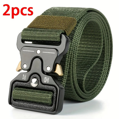 1Pc/2Pcs Versatile Men'S Tactical Belts-Durable, Adjustable Design-For Outdoor Sports Enthusiasts，Pair with Jeans，For Men Women