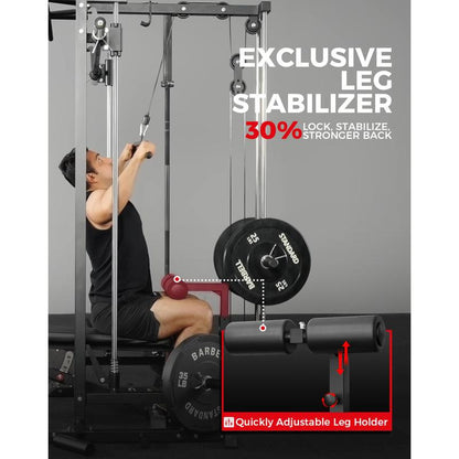 MIKOLO Smith Machine Power Cage for Home Gym 1:1 Ratio Strength Trainer with 8 Attachments Space Saving Squat Rack Alloy Steel Constructionmikolo