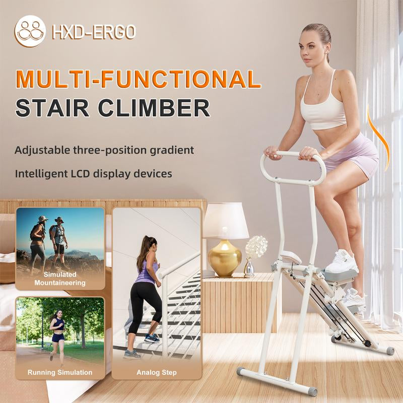Hxd-Ergo Stalr Stepper Machine Torfull-Body Workout with Lcd Display, 300LBS Capacity，Adjustable Handlebars and Pedals,Perfect for Home and Ofnceworkouts,Home Fitness Equlpmentfor Women&Men Dealsforyoudays