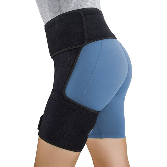 1PCS Adjustable Hip Brace for Sciatica Pain - Groin,Thigh & Hamstring Support - Compression Wrap for Men Women- Muscle Recovery