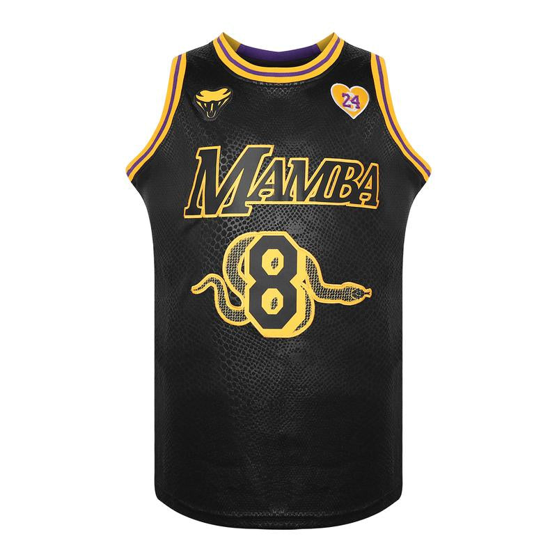 Men'S Contrast Print Basketball Jersey # 8/24 Embroidered Basketball Jersey - Breathable & Stretchy Sleeveless Sports Uniform for Training, Competition & Parties - Polyester - for Basketball Players