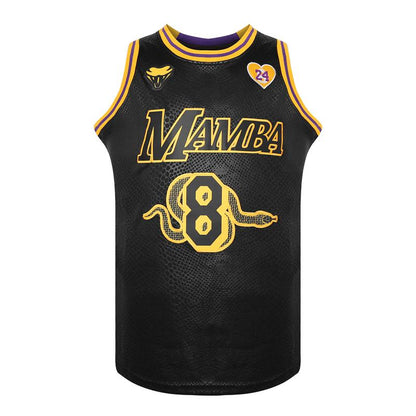 Men'S Contrast Print Basketball Jersey # 8/24 Embroidered Basketball Jersey - Breathable & Stretchy Sleeveless Sports Uniform for Training, Competition & Parties - Polyester - for Basketball Players