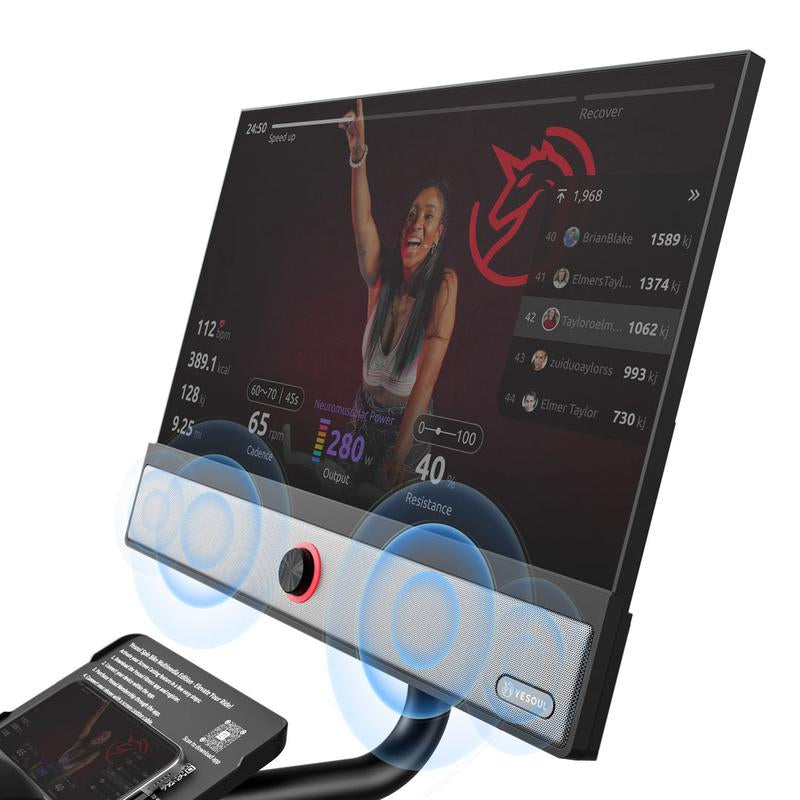 Yesoul G1M plus Bike,Smart Exercise Bike with 21.5" HD Screen,Low Noise Indoor Cycling Bike for Home Gym,With Comfortable Seat Cushion,Fitness Equipment Trainer Inclined Folding Treadmill Exercise Equipment