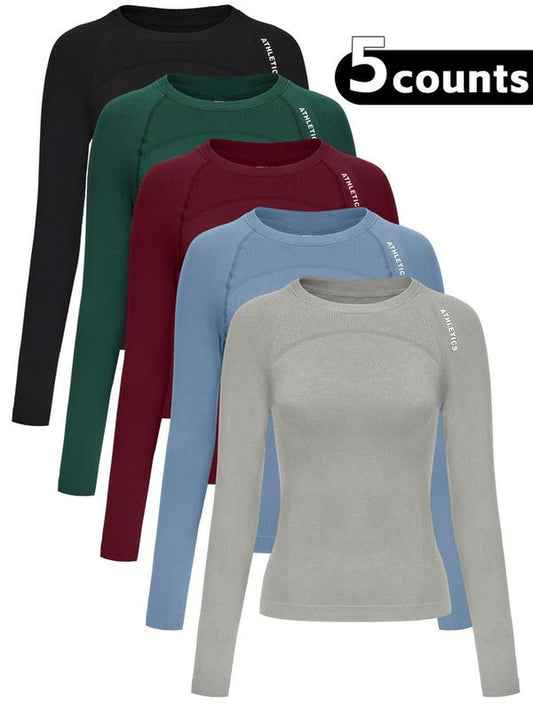 Women'S Long Sleeve Baselayer Top, Breathable Comfortable Ski Baselayer Top, Ladies Sportswear for Indoor Outdoor Wear, Fitness Clothes Tops