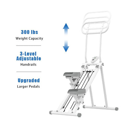 Hxd-Ergo Stalr Stepper Machine Torfull-Body Workout with Lcd Display, 300LBS Capacity，Adjustable Handlebars and Pedals,Perfect for Home and Ofnceworkouts,Home Fitness Equlpmentfor Women&Men Dealsforyoudays