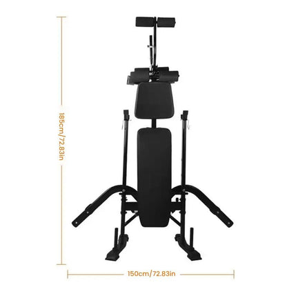 Workout Bench for Home Gym Strength Training Equipment with Preacher Curl Pad and Weight Rack Storage