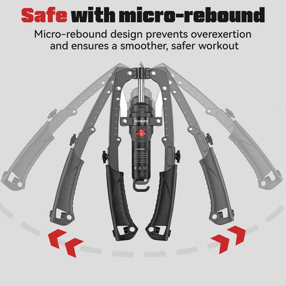 FLYBIRD Chest & Arm Twister – Hydraulic Power Chest Press Machine for Upper Body & Forearm Strength Training, 2-In-1 Twister Arm Trainer & Grip Strengthener with Ab Roller Wheel (Backpack & Pad Included)