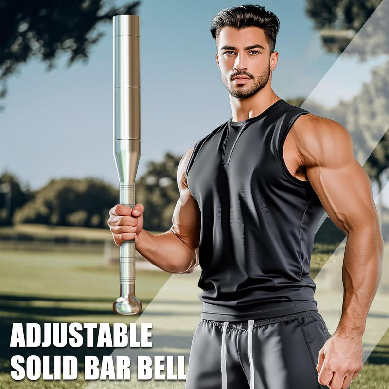 Adjustable Macebell Clubbell for Strength Training, 6/8-In-1 Premium Steel for Full Body, Muscles, Shoulder, Grips & Forearms Workouts