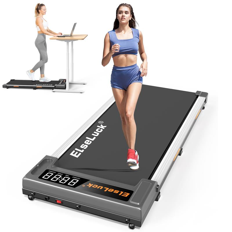 Elseluck Portable under Desk Treadmill with Wheels, Remote Control & LED Display – Treadmill for Home/Office Fitness and Small Spaces