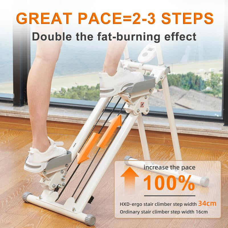 Hxd-Ergo Stalr Stepper Machine Torfull-Body Workout with Lcd Display, 300LBS Capacity，Adjustable Handlebars and Pedals,Perfect for Home and Ofnceworkouts,Home Fitness Equlpmentfor Women&Men Dealsforyoudays