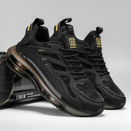 Men'S plus Size Four Universal Season Breathable Running Shoes - Pu/Nylon Upper Layer & Tpu/Rubber Sole Stabilized Cushioned Low-Top Sneakers, Lined with Fabric, Modern Shoes, Durable Construction, Suitable for Hiking, Gym, Casual Wear